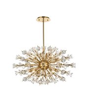 Elegant 2500D36SG - Vera 36 inch crystal starburst oval pendant in gold