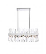 Elegant 6200G30C - Serephina 30 inch crystal rectangle chandelier light in chrome