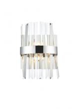 Elegant 6200W8C - Serephina 8 inch crystal bath sconce in chrome