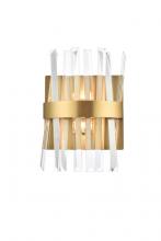 Elegant 6200W8SG - Serephina 8 inch crystal bath sconce in satin gold
