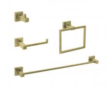 Elegant HWB-12S4BGD - Bathroom hardware set 24"x2.7+6.6"x3.1"+2.7"x2.2"+7.8"x5.9 brushed gold
