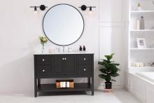 Elegant LD2300BK - Gene 1 light Black and Clear glass right Wall sconce