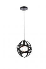 Elegant LD2341BK - Celeste Pendant Lamp D9.8"H10.4" Black