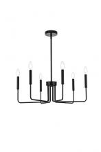 Elegant LD742D26BK - Willa Pendant D26.0"H10" L6 Black