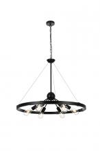 Elegant LD746D32BK - Thora 31.5 inch Pendant Light  in Black