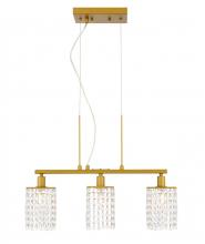 Elegant LD7501BR - Taylor 3 light Brass Pendant