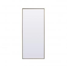 Elegant MR4FL3072BR - Metal Frame Rectangle Full Length Mirror 30x72 Inch in Brass