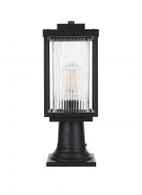 Elegant OD308P17BK - Outdoor Pole Light L6" W6" H16.5" L1 Black