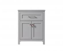 Elegant SC012430GR - Bath Storage Cabinet 2dr1dw 24Wx16Dx30H grey
