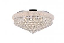 Elegant V1800F28C/RC - Primo 15 light Chrome Flush Mount Clear Royal Cut Crystal