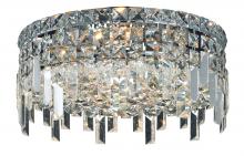 Elegant V2031F14C/RC - Maxime 4 light Chrome Flush Mount Clear Royal Cut Crystal