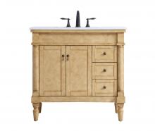 Elegant VF13036AB - 36 inch Single Bathroom Vanity in Antique Beige