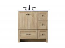 Elegant VF2832MW - Vanity Cabinet 2dr 4dw 32x19x34 VW Mango Wood