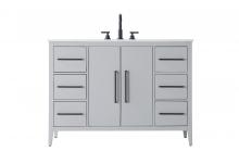 Elegant VF29348GR - Vanity Cabinet 2Dr 6Dw 48x21.5x35 Grey
