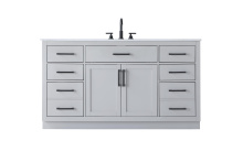 Elegant VF29760GR - Vanity Cabinet 2Dr7Dw 60"W x 22"D x 35''H Grey