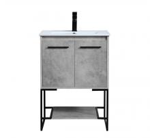 Elegant VF42024CG - 24 inch  Single Bathroom Vanity in Concrete Grey