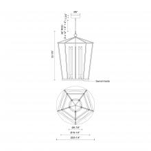 Alora Lighting PD317129UB - Delphine 29-in Urban Bronze LED Pendant