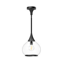 Alora Lighting PD524110MBCL - Hazel 10-in Clear Glass/Matte Black 1 Light Pendant