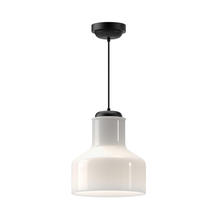 Alora Lighting PD540411MBGO - Westlake 11-in Glossy Opal Glass/Matte Black 1 Light Pendant