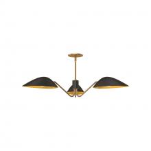 Alora Lighting PD550336MBAG - Oscar 36-in Aged Gold/Matte Black 3 Lights Pendant
