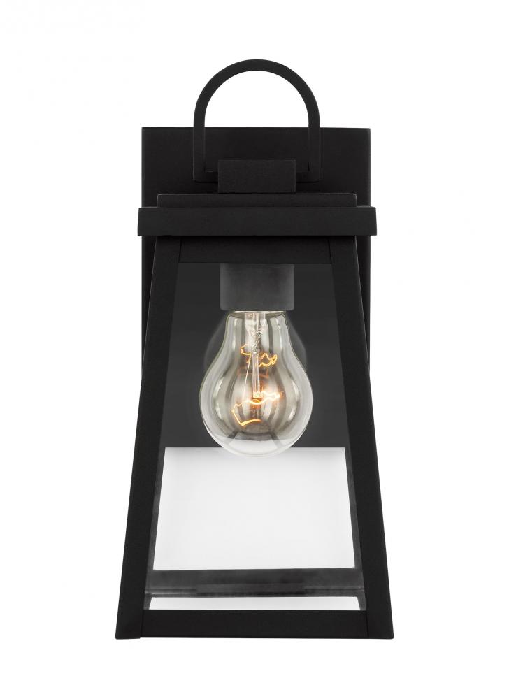 Founders modern 1-light LED outdoor exterior small wall lantern sconce in black Finish