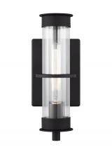Visual Comfort & Co. Studio Collection 8526701EN7-12 - Alcona transitional 1-light LED outdoor exterior small wall lantern in black Finish