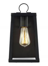 Visual Comfort & Co. Studio Collection 8537101EN7-12 - Marinus modern 1-light LED outdoor exterior small wall lantern sconce in black Finish