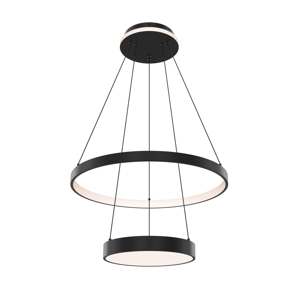 Two-tier 20-inch pendant, two-zone lighting with a lit canopy