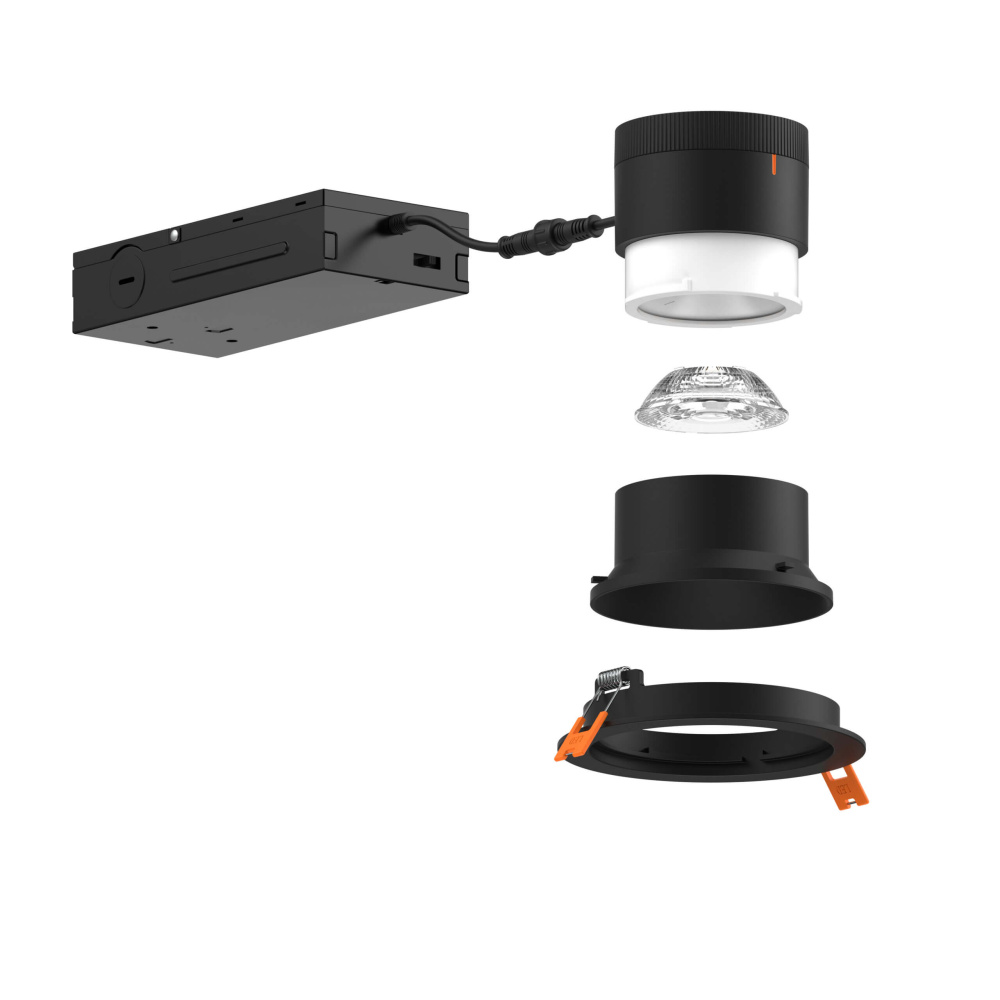 6in Modular Downlight, 5CCT, 20 degree Beam Angle, Wall Wash Reflector, White