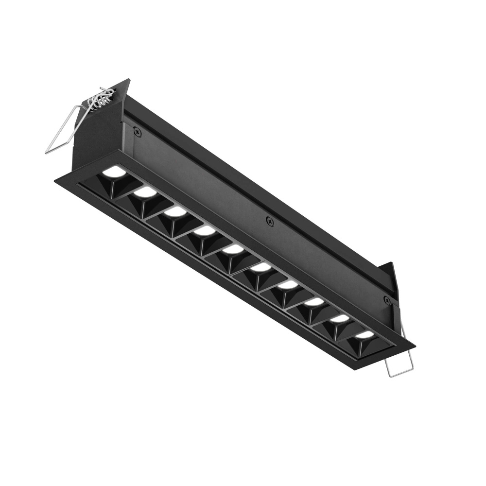 Recessed 5CCT linear with 10 mini spot lights