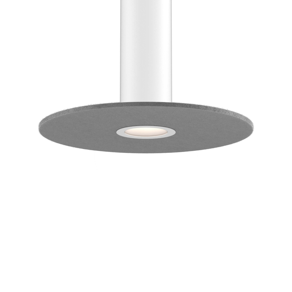 White mounting reflector and 24in felt disk Medium gray for PILXX