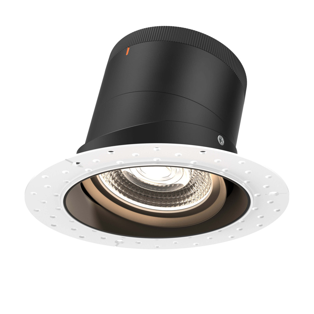 6in Modular Downlight, 5CCT, 35 degree Beam Angle, Gimbal Reflector, Black, Trimless