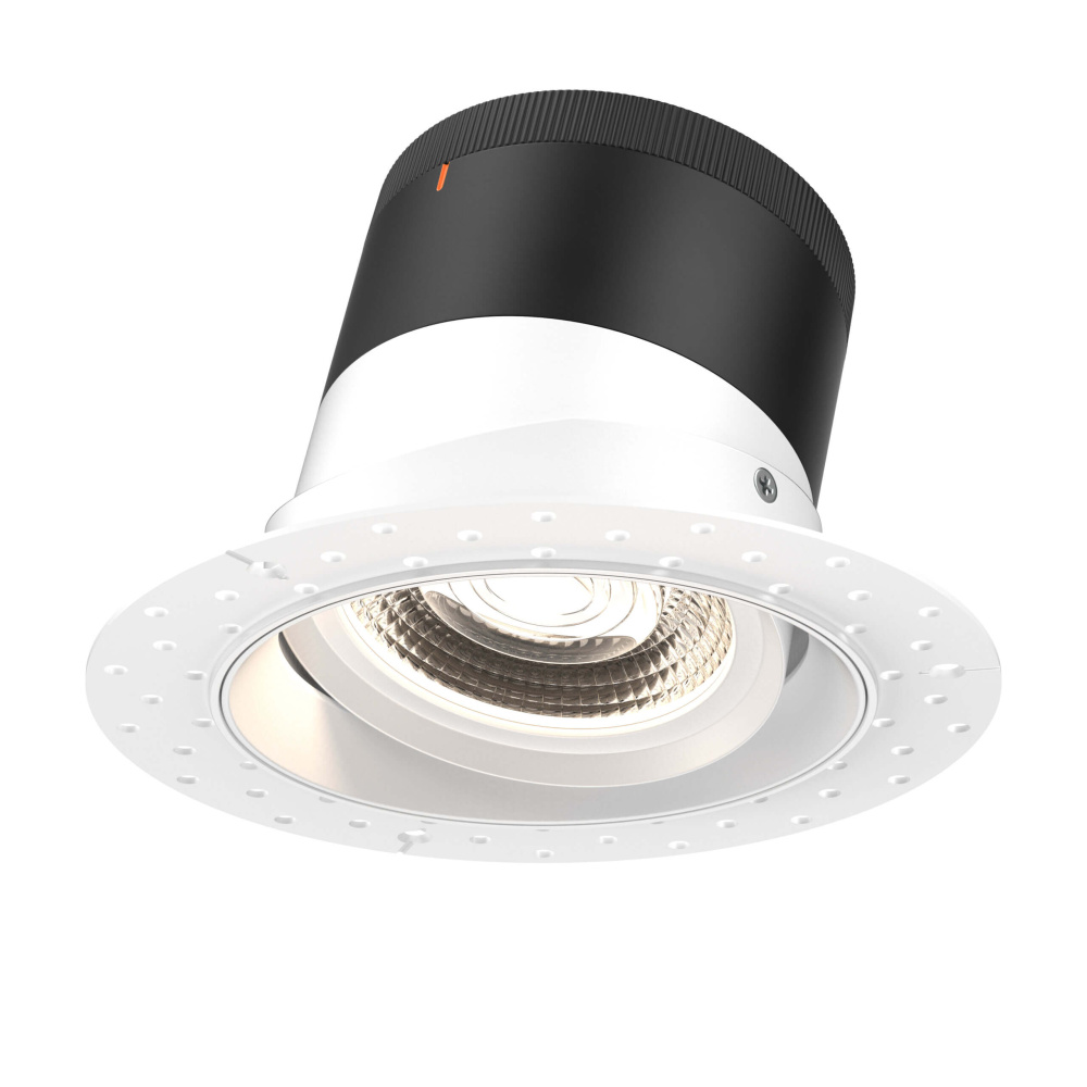 6in Modular Downlight, 5CCT, 20 degree Beam Angle, Gimbal Reflector, White, Trimless