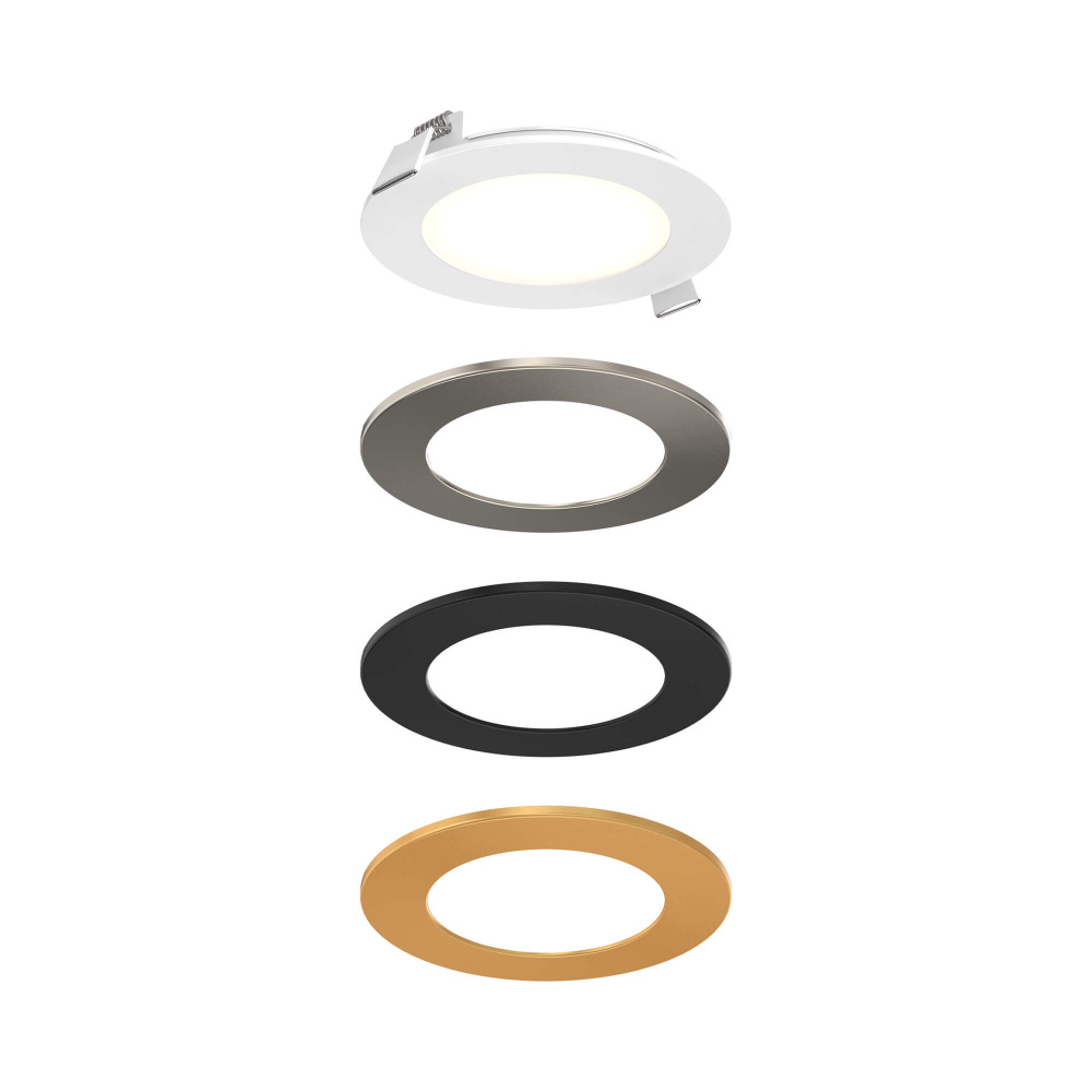 Recessed panel light with included trims