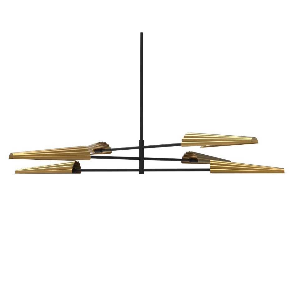 6LT Incan 3-Tier Chandelier, MB & AGB