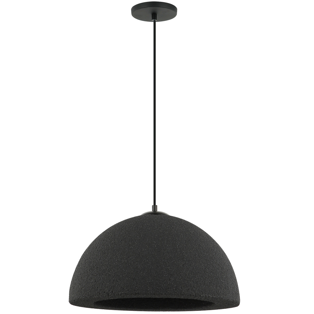 1 Light Pendant, Matte Black