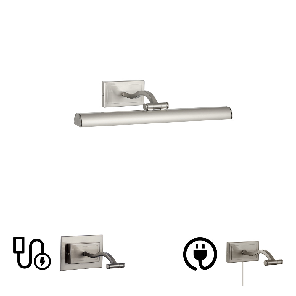 5 Colour Change Temp 20W Satin Chrome Picture Light