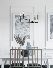 Dainolite CNA-244C-MB - 4LT Chandelier, MB