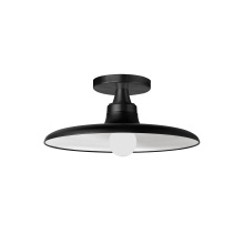 Dainolite QTN-121SF-MB - 1 Light Semi-Flush Mount, Matte Black