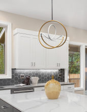 Dainolite RYN-2427LEDP-GLD-MB - 27W Pendant, GLD & MB