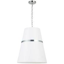 Dainolite SYM-183P-PC-WH - 3LT Pendant, PC w/ WH Shade