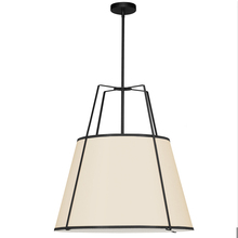 Dainolite TRA-3P-BK-CRM - 3LT Trapezoid Pendant BK/CRM Shade w/790 Diff