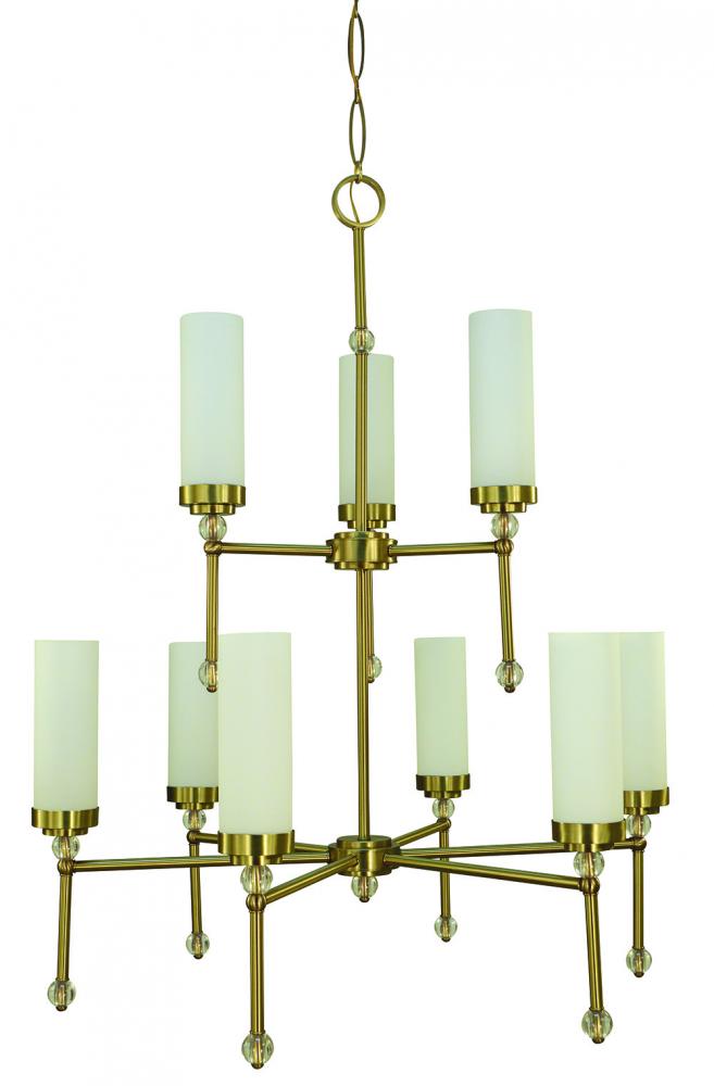 Emily 9 Light Brushed Brass