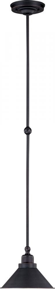 Bridgeview; 1 Light Mini Pendant; Mission Dust Bronze Finish