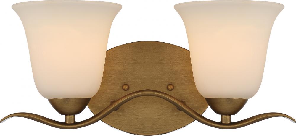 Dillard - 2 Light Vanity with White Glass