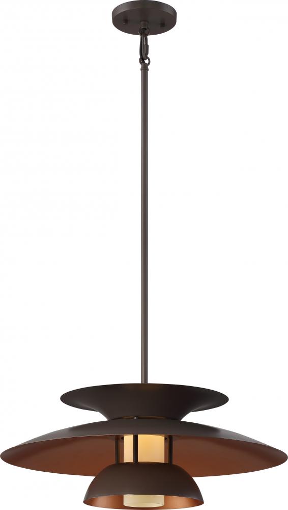 Atom LED Pendant with Cream Glass