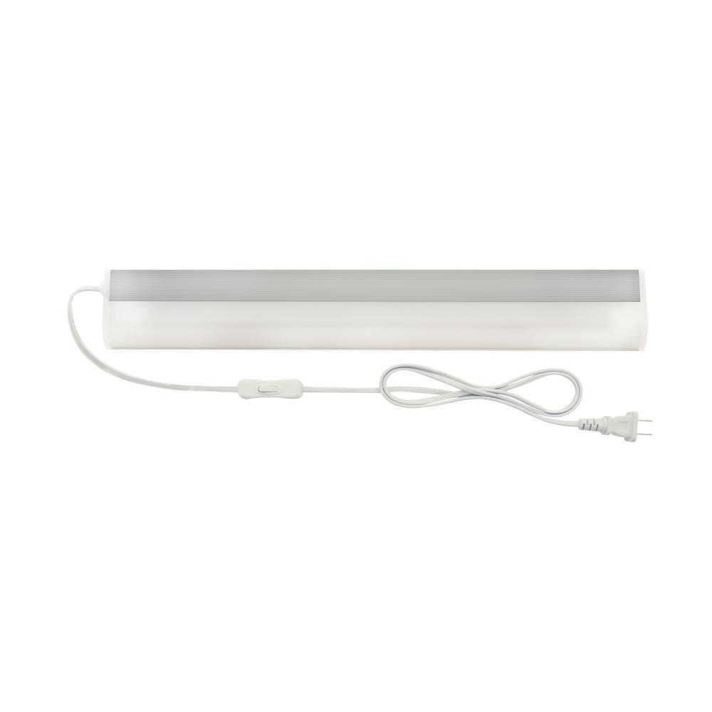 10W LED Under Cabinet Light Bar; 18 inches in length; 3000K; 860 Lumens; 120V; White Finish