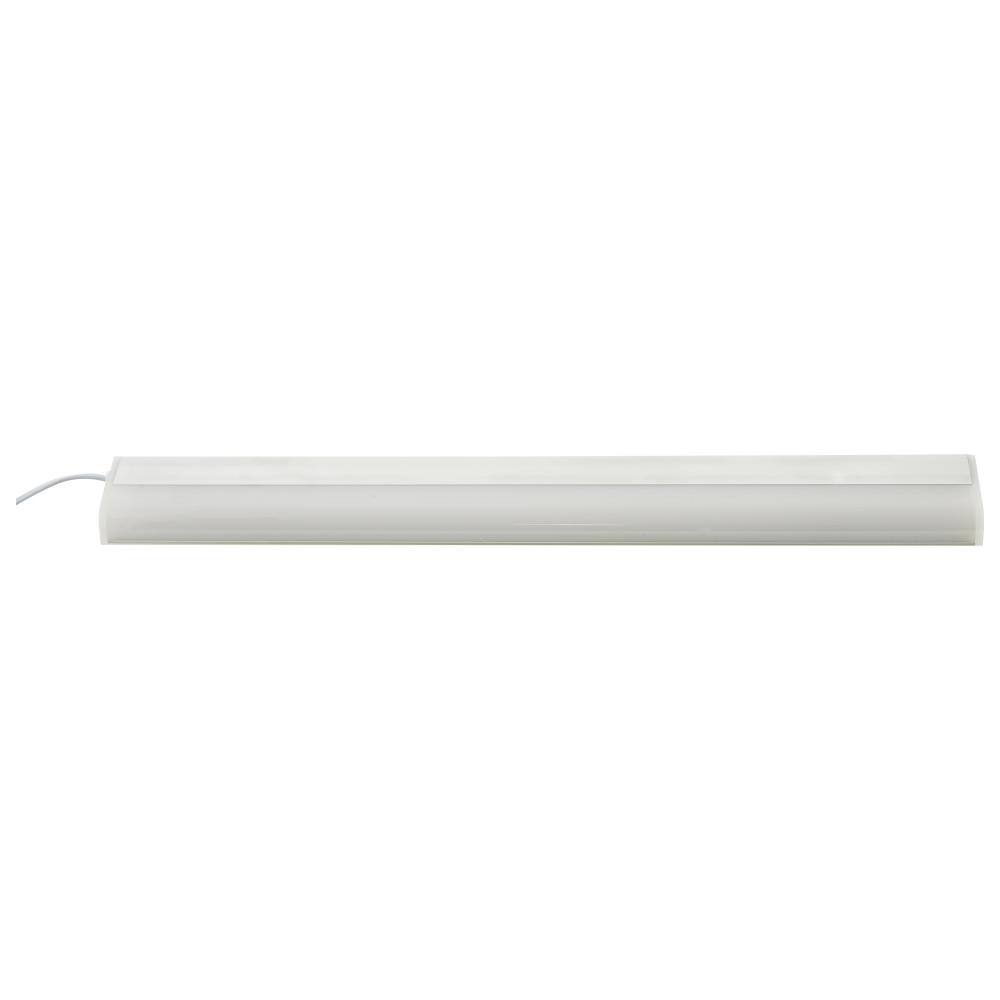 13.5W LED Under Cabinet Light Bar; 24 inches in length; 3000K; 1050 Lumens; 120V; White Finish