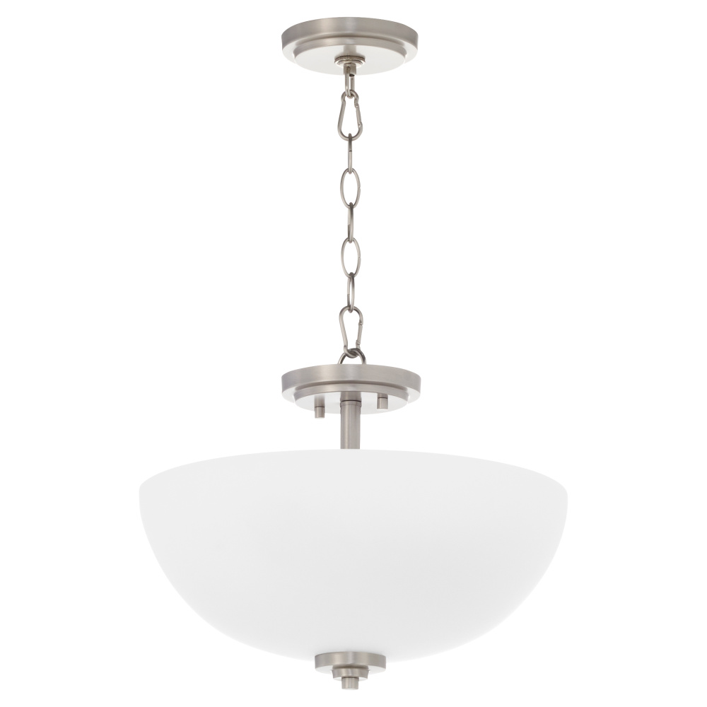 ADAMS 15" SATIN OPAL DUAL MOUNT - STN