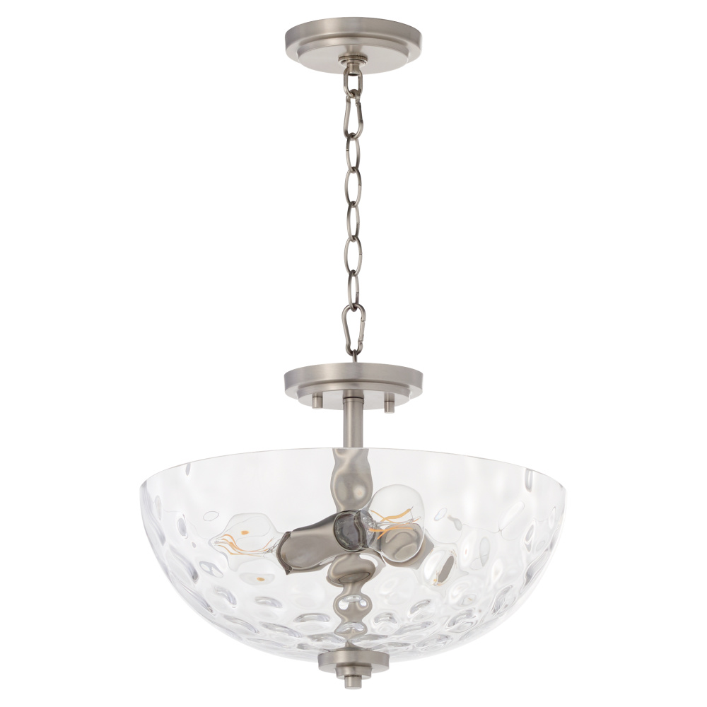 ADAMS 15" CLEAR/HAMMERED DUAL MOUNT - STN